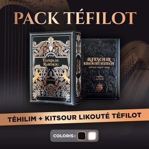 Pack Téhilim / Kitsour Likouté Téfilot — Noir