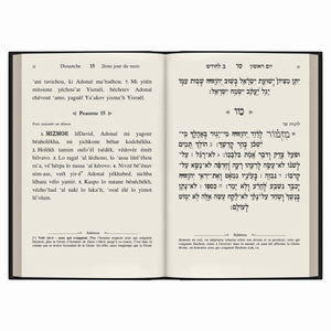 Téhilim de Rabénou Hébreu-Phonétique – Format Moyen — Noir